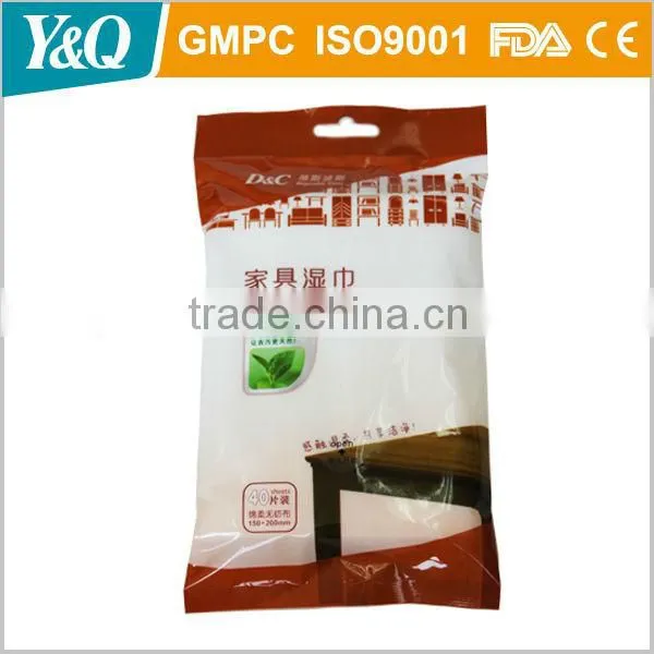 Soft feeling cotton furniture cleaning wet wipes