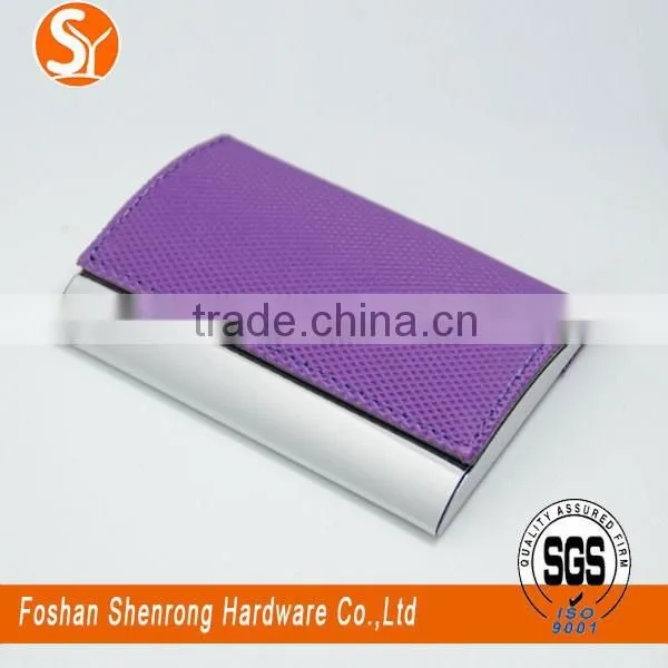 2015 New Product Ladies Favorate Red /pink/purple Color Leather id /name Card Holder With Concise Design photo-5