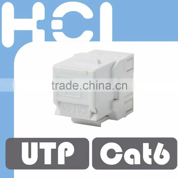 Cat6 UL 180 Degree Unshielded UTP Dual IDC Modular Keystone Jack With Shutter photo-4