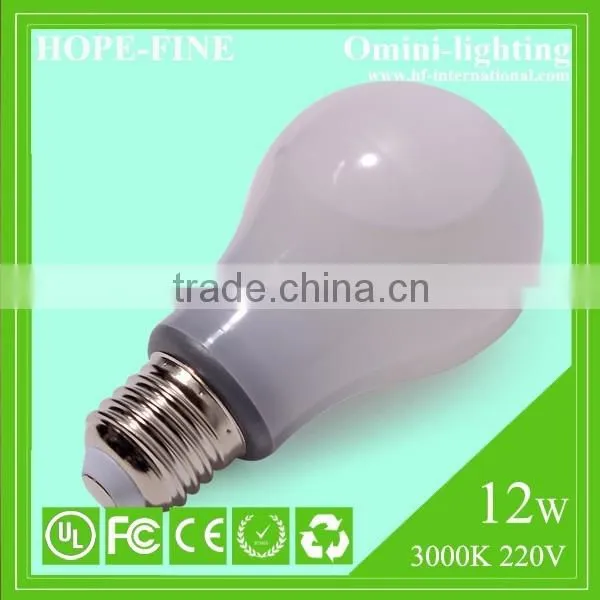 Unique 360 Degree Cooled LED Bulb 12W With CE ROHS EPR UL Certification