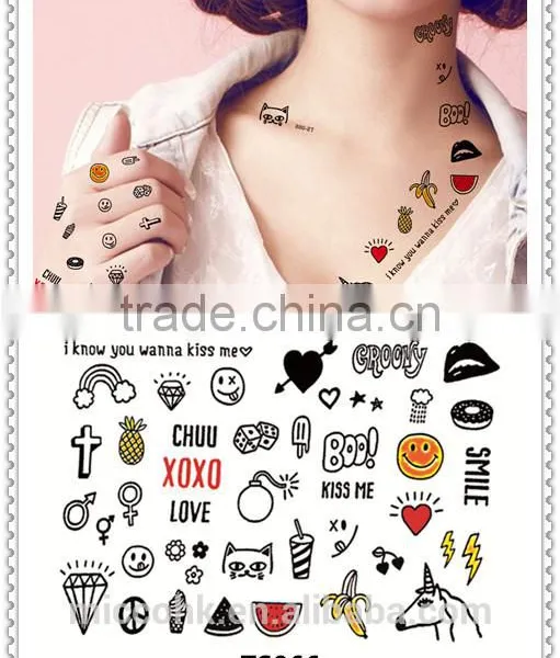 2016 Best Price Flash Tattoos Foil Gold Temporary Tattoo Sticker photo-6