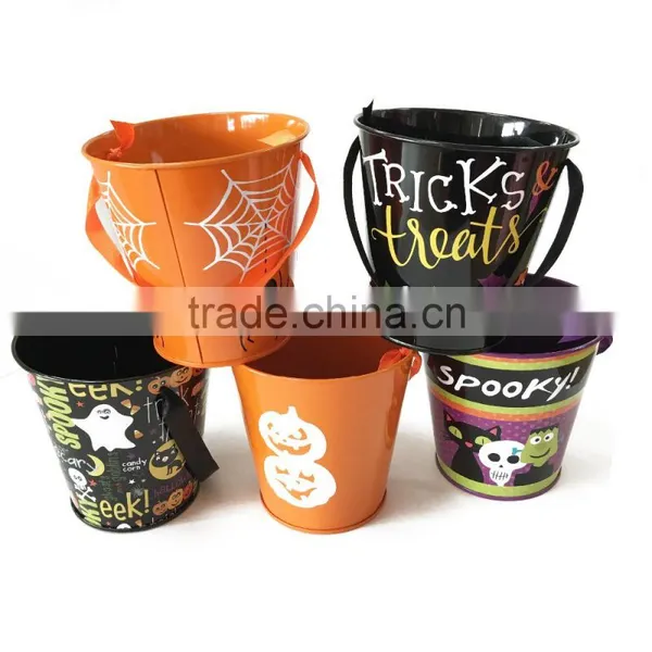Printed Painting High Quality Metal Tin Pail With Handle photo-2