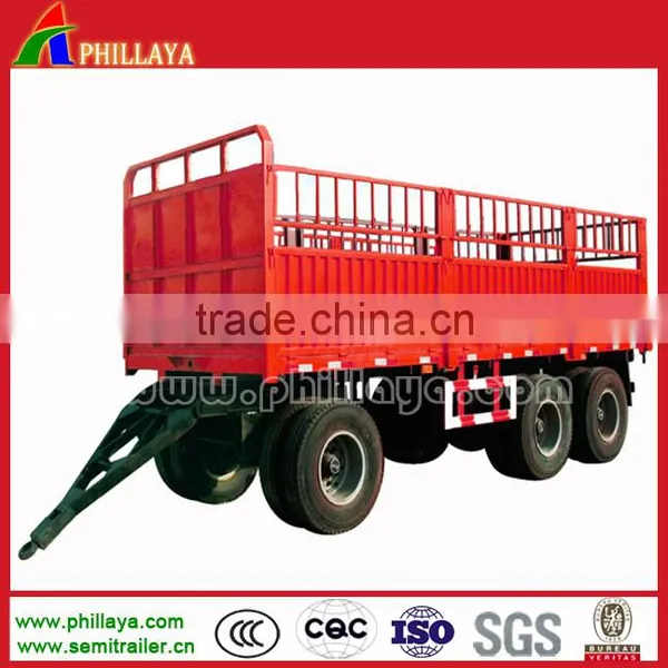 2 Axles 4 Wheel Farm Trailers /(flatbed Drawbar Full Trailer and Dump Tipper Full Trailer) photo-6