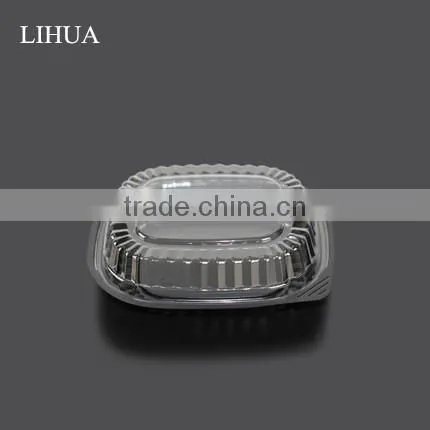 PS Black Base BOPS Clear Lid Plastic Take Out Food Container Box for Sushi,Salad,Fruit,Vegetable,Dessert,Cold Dish Packaging photo-3