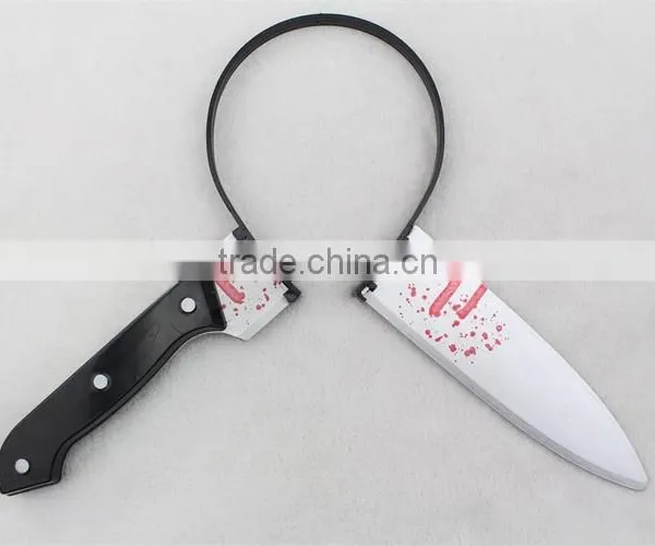 Halloween Bloody Knife Headband Bayonet Thru Head photo-2