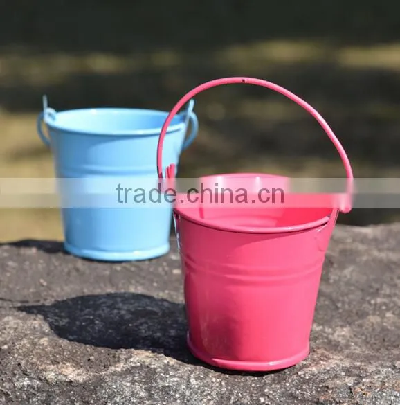 1L 2L 3L Small Galvanized Metal Bucket / Galvanised Metal Zinc Bucket Pail photo-3