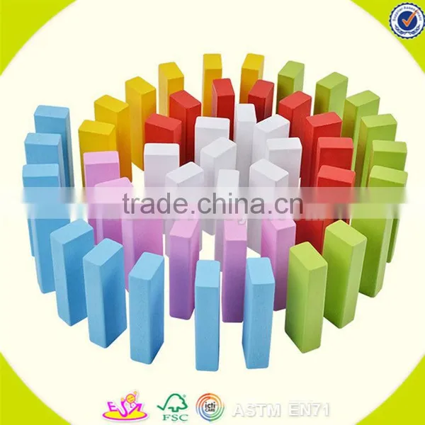 Wholesale Hot Sale 48 Pcs Wooden Toddler Stacking Bricks Toy Teaching Aid Wooden Toddler Stacking Bricks Toy W13D151 photo-2