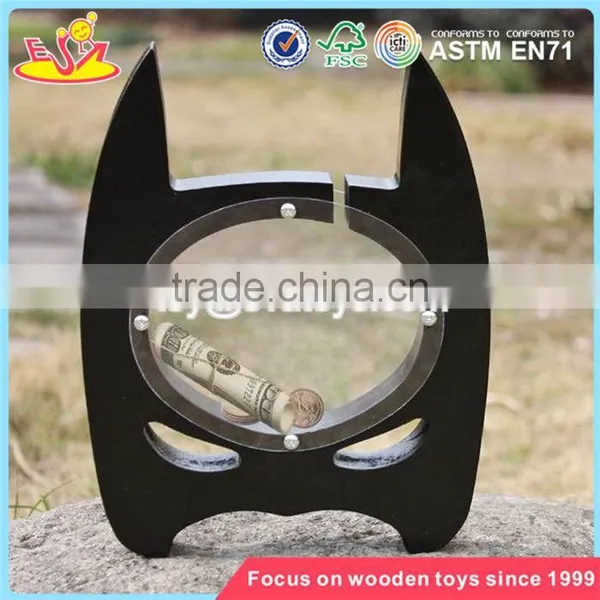 wholesale large wooden piggy bank for adults creative black wooden piggy bank for adults W02A254