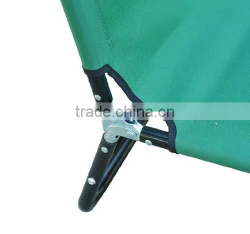 Folding 18x1.0mm Steel Frame Beach Sunbed Camping Cot photo-3