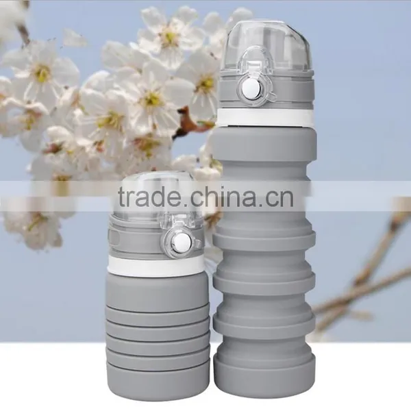 UCHOME TOP Hot Sale Outdoor 100% Food Grade Travel Foldable Collapsible Silicone Water Bottle photo-5