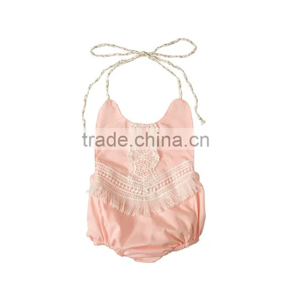 2017Boutique Baby Romper Fashion Summer New Design Comfortable Infant and Toddler Clothing Fringing Cute String Romper photo-2