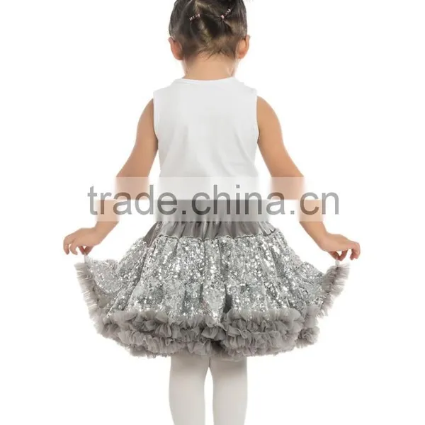 High Quality Girls Sequin Skirt Set,Fluffy Tutu Skirt Set For Girls photo-6
