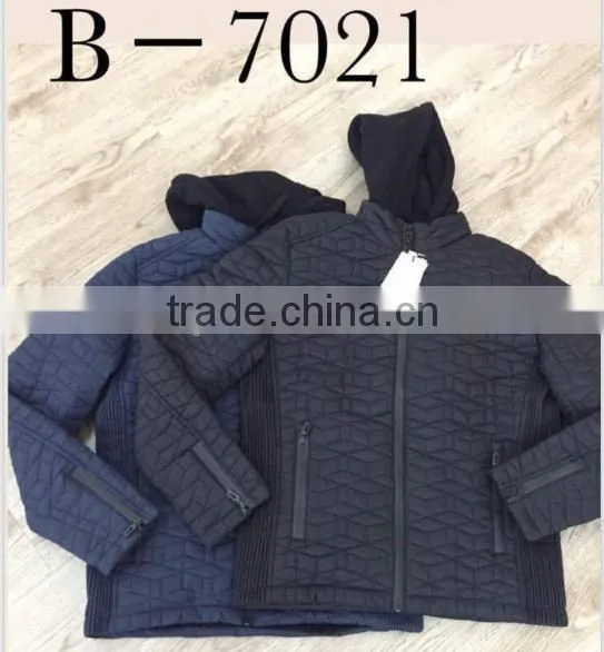 New Style Jacket With Hoody Fashion Winter Quilted Man Jacket Stocklots photo-2