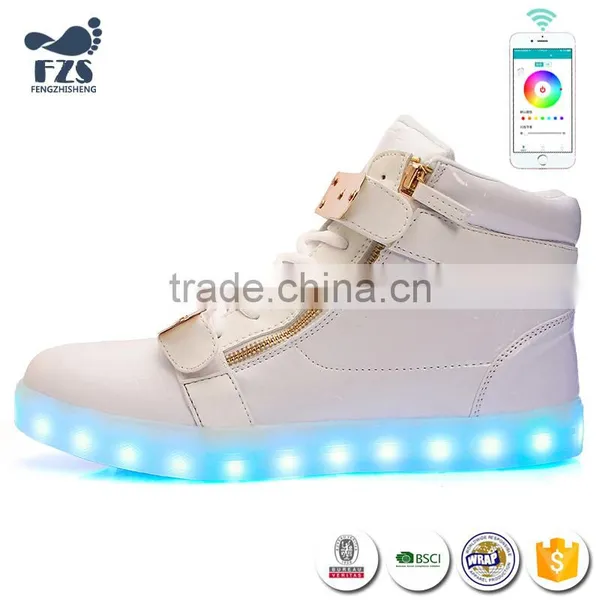 2016low MOQ With App Controlled Bluetooth Twin Lamp Dance ODM Led Light up Shoes photo-5