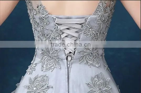 Short Sleeve Lace Party Evening Fashion Night Dress Patterns photo-3