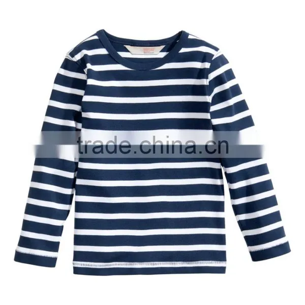 Comfortable Striped 65 Polyester 35 Cotton Kids t Shirt photo-2