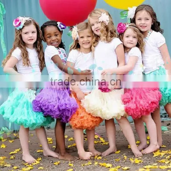 Persnickety Toddler Girls Ruffle Skirts Outfit Baby Girls Chiffon Pettiskirt With White Vest Set Tank Top Fluffy Pettiskirt photo-5