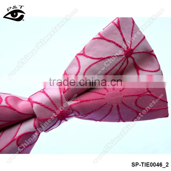 9 Colors 12x6 CM Flower Embroideried Jacquard Party Bow Tie Silk Bowtie for Men photo-2