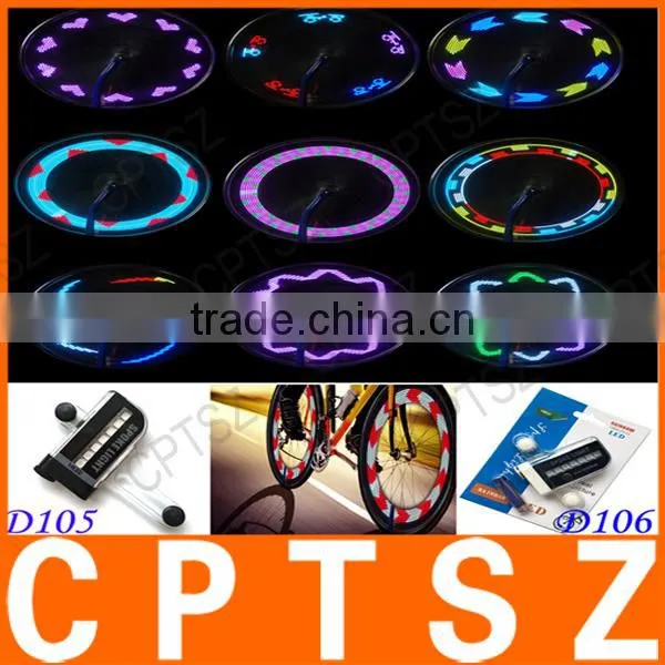 D105 Waterproof 14 Led Programmed Changeable Patterns Bicycle Light Plastic Led Bike Wheel Light photo-6