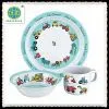 3pcs Blue and White Children Dinner Set photo-2