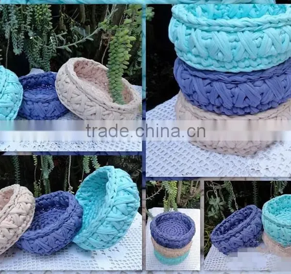 Polyester Fabric Spaghetti T-shirt Yarn Hand Kntting Suitacase Carpet DIY Craft Kits photo-6