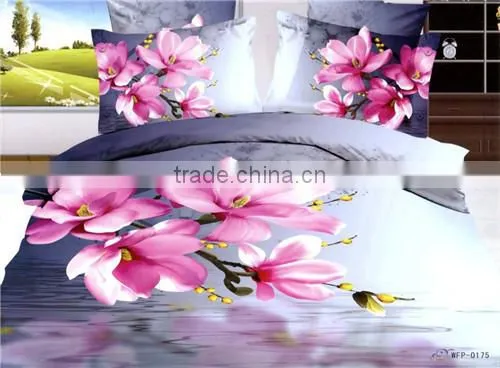 Luxury 100% Polyester 3D Reactive Printed Home Bedding Set photo-4