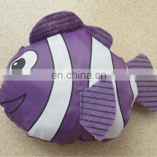 Fashion Polyester Foldable Shopping Bag Fish Shape Shopping Bag Customized Promotional Bags