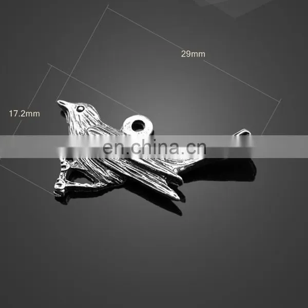 Wholesale Animal Bird Magpie Shape Pendant Alloy Pendant Jewelry Accessories photo-3