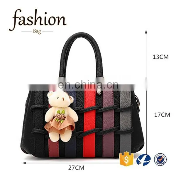 CR in Time Reply New Product Elegance Women Hand Bag With Bear Long Strap Shoulder Bags Cheap Leather Purse Vintage photo-4