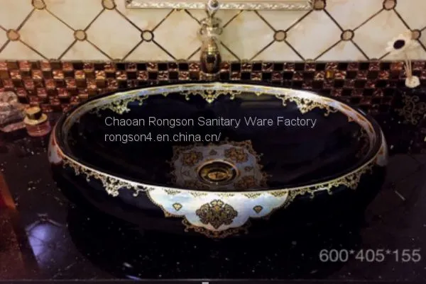 2018 Hot Selling Ceramic Tabletop Square Sanitary Ware Luxury Good Quality Bathroom Art Wash Hand Basin Sink photo-2