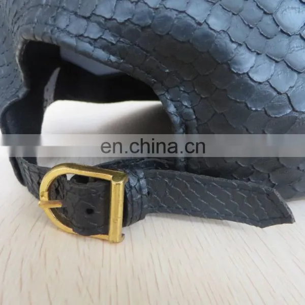 Custom Design Black Snake PU Leather Cap/hat for Promotion photo-4