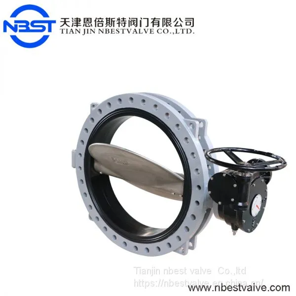 Drilling Rigs Water Treatment Butterfly Valve U Flange Type Worm Gear Operated photo-4