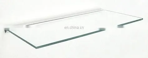 Flat Polished Edge Tempered Wall Mounted Bathroom Glass Shelf photo-5