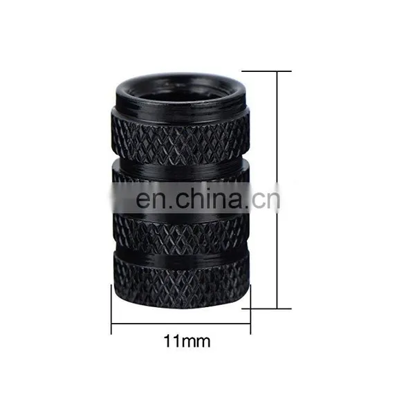 Aluminum Tire Valve Stem Caps Black Barrel Design Universal Fit Cars, Trucks, SUV, Motorcycles, Bike and Bicycle photo-3