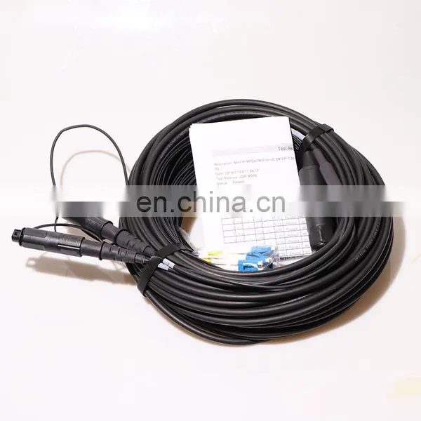 Mini(IP-MPO)(M)Elite-LC SM 24F 7.0mm LSZH Black 30m Outdoor Waterproof IP68 Cable MPO to LC Patch Cord photo-3