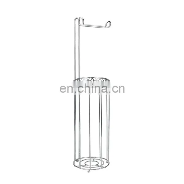 OEM Diamond Series Metal Vertical Paper Dispenser Toilet Paper Holder Standing Toilet Tissue Paper Roll Holder