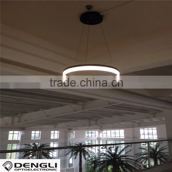 Luxury Circle Ring Led Pendant Light for Lobby Hotel Restaurant photo-2
