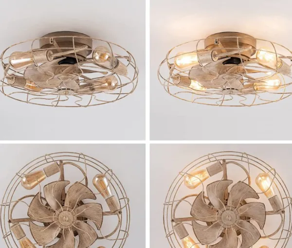 American 110V Hot Selling Fan Light Factory Bedroom 20 Inch Retro Ceiling Electric Fan Light（Wechat:13510231336） photo-2