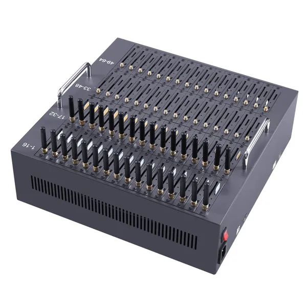 Low Price for 2025 Rare Product Good Selling 4G Lte Bulk SMS 64 Ports With 64 Sims Gsm Modem USB Interface Support AT Command Sim Bank Router With Sim photo-2