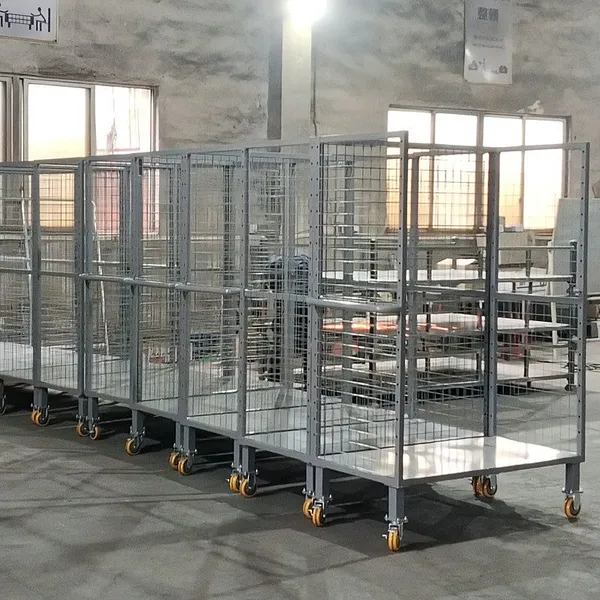 500kg Heavy-Duty Nestable 4-Sided Roll Cage Trolley for Cargo Storage photo-2