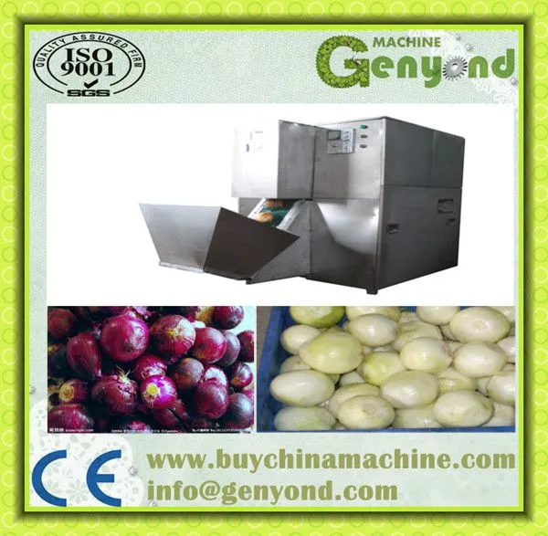 Factory Genyond Hot Sales Industrial Full Automatic Onion Peeler Peeling & Roots Tails Two Edds Cutting Machine photo-4