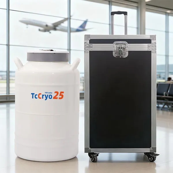 Romania YDH-25 Large Liquid Nitrogen Tank TcCryo Liquid Nitrogen Dewar for Cell Storage and Transport