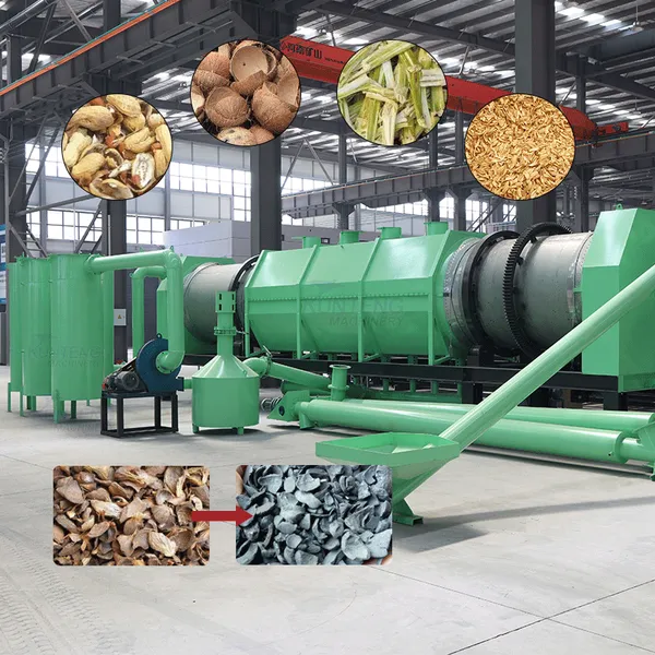 Carbon Based Fertilizer Carbonizing Furnace Continuous Agricultural Waste Carbonization Machine EPC
