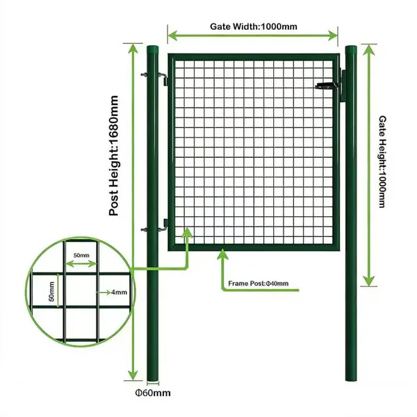 Single Gate 3D Panel Fence With High Security Latch and Key Cylinder photo-5