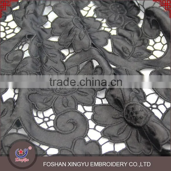 Factory Direct Sale Water Soluble Chemical Printing 100%polyester Guipure Lace Design Embroidery photo-4