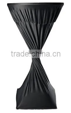 New Style Swirl Cocktail Round Table Cover High Bar Spandex Table Cloth photo-5