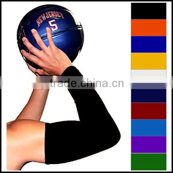 Black Sports Protection Basketball Pro Tennis Golf Cycling Muscle Top Skin Arm Sleeves