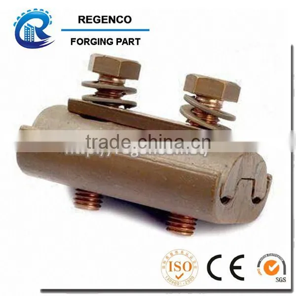Copper Part/Clip, Assembled with Bolts and Nuts, for Power Line Industry and Mechanical, Polished