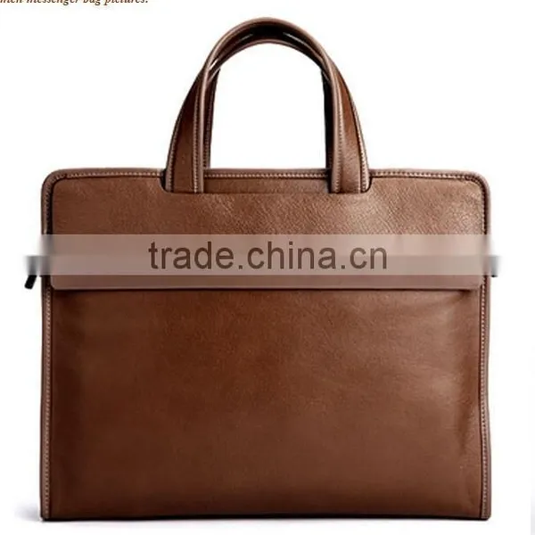 2014 Famous Brand Custom Mens Leather Messenger Bag Laptop Briefcase Wholesale Handbag China photo-3