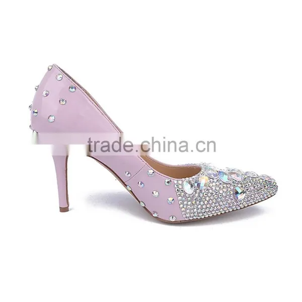 2015 New Arrival High Heel Shoes, Luxury Design Ladies Diamond Crystal Dress Footwear, Party Prom Bridal Wedding Shoes photo-5